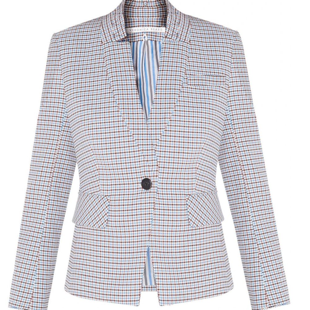 VERONICA BEARD Dickey JACKET Blue Plaid FARLEY - Picture 6 of 16